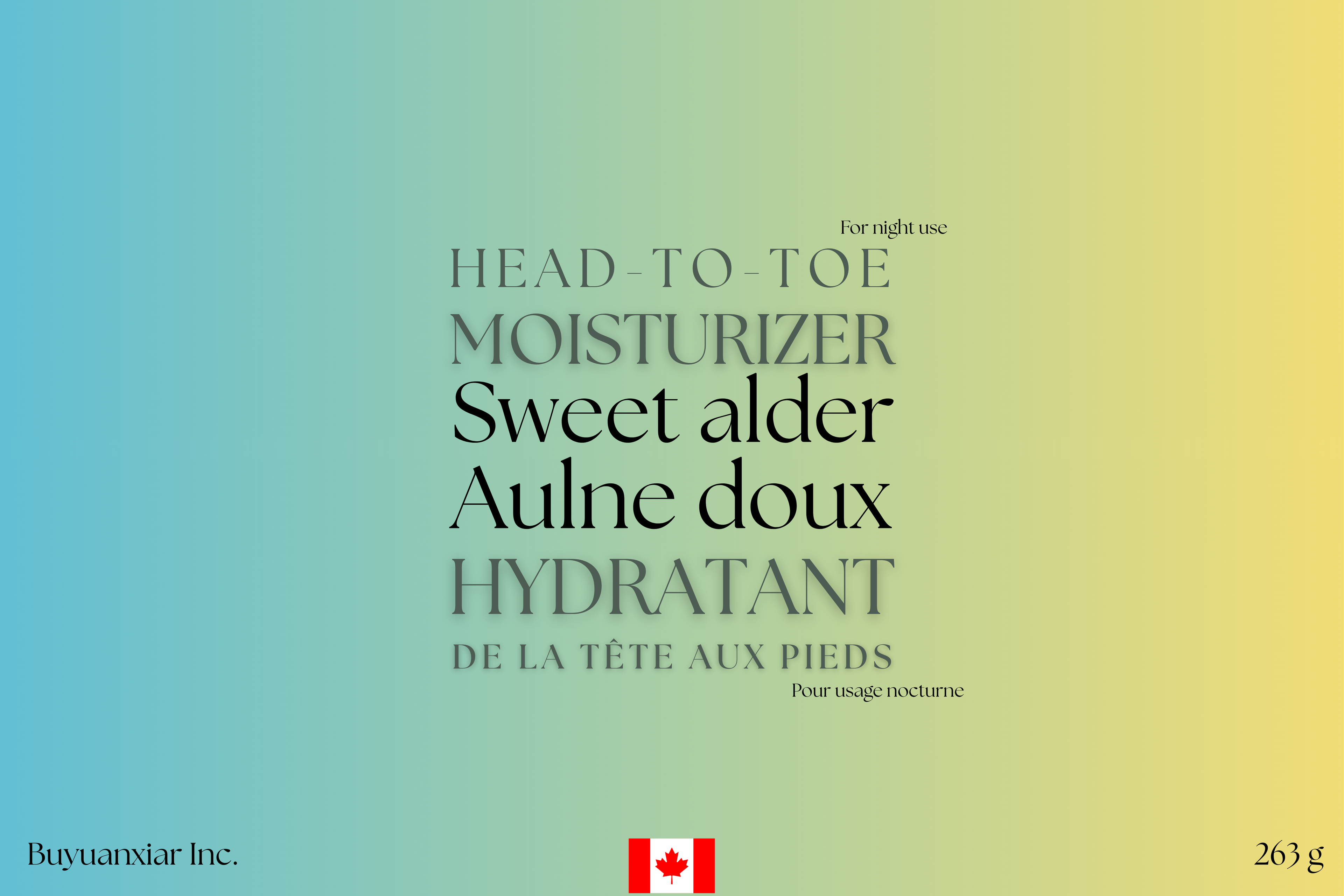 The SWEET ALDER Head to toe moisturizer